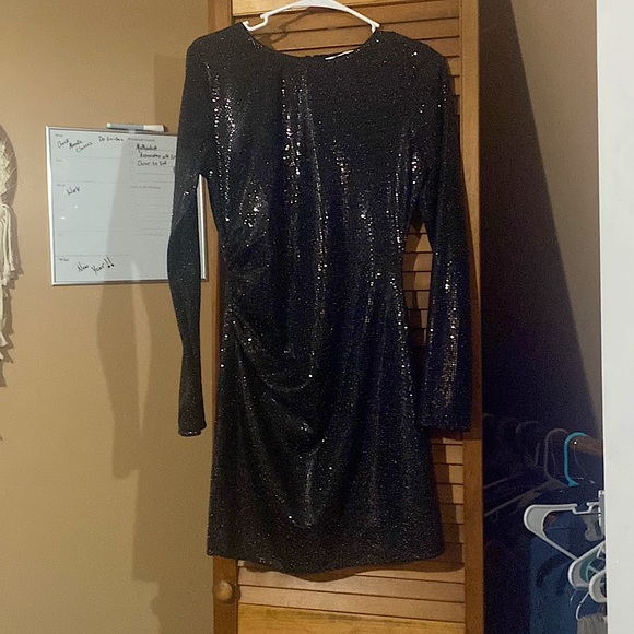 h&m black sparkly dress H&M black and silver sparkly dress
